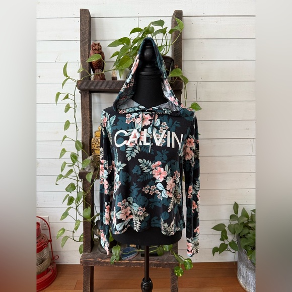 Calvin Klein Performance Floral Top - Teal with Pink Accents - Picture 3 of 17